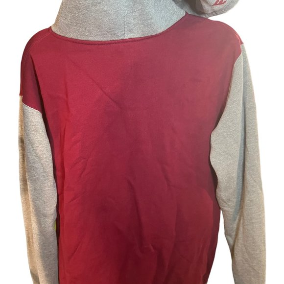 The Citi Team Family First Hooded Jacket Drawstring Full Zip Up Red Gray Medium - Picture 6 of 12